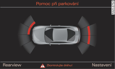 Infotainment: optické zobrazování odstupu